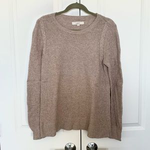 Loft women’s large tan knit sweater